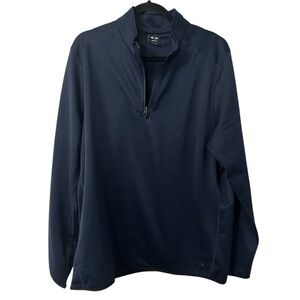 Oakley Men’s Navy Blue Long Sleeve 1/4 Quarter Zip Pullover Sz XL GUC